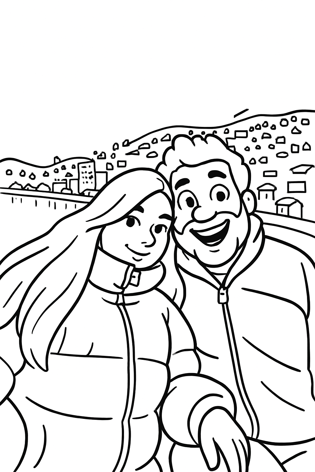 AI-generated coloring page example 1