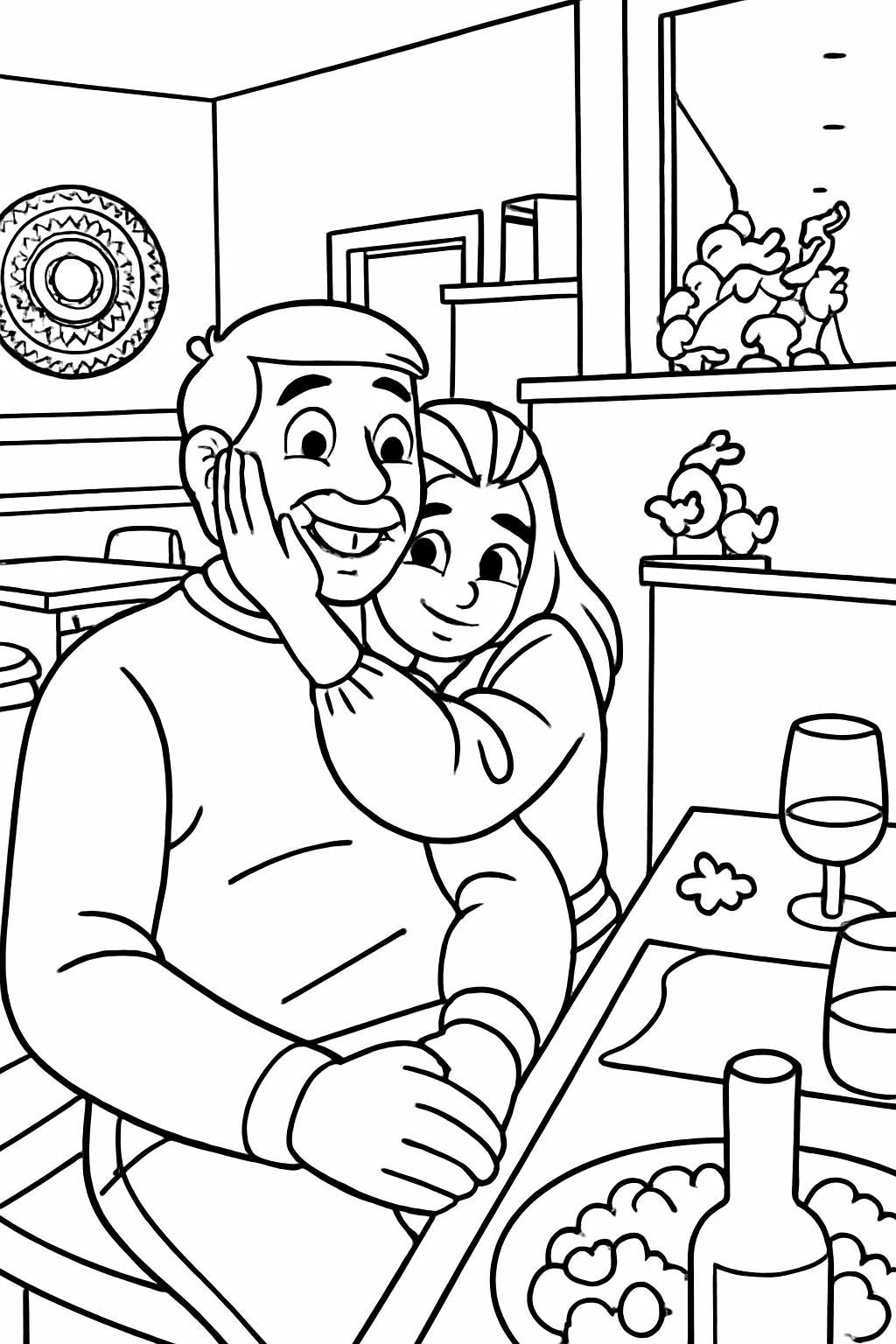 AI-generated coloring page example 2