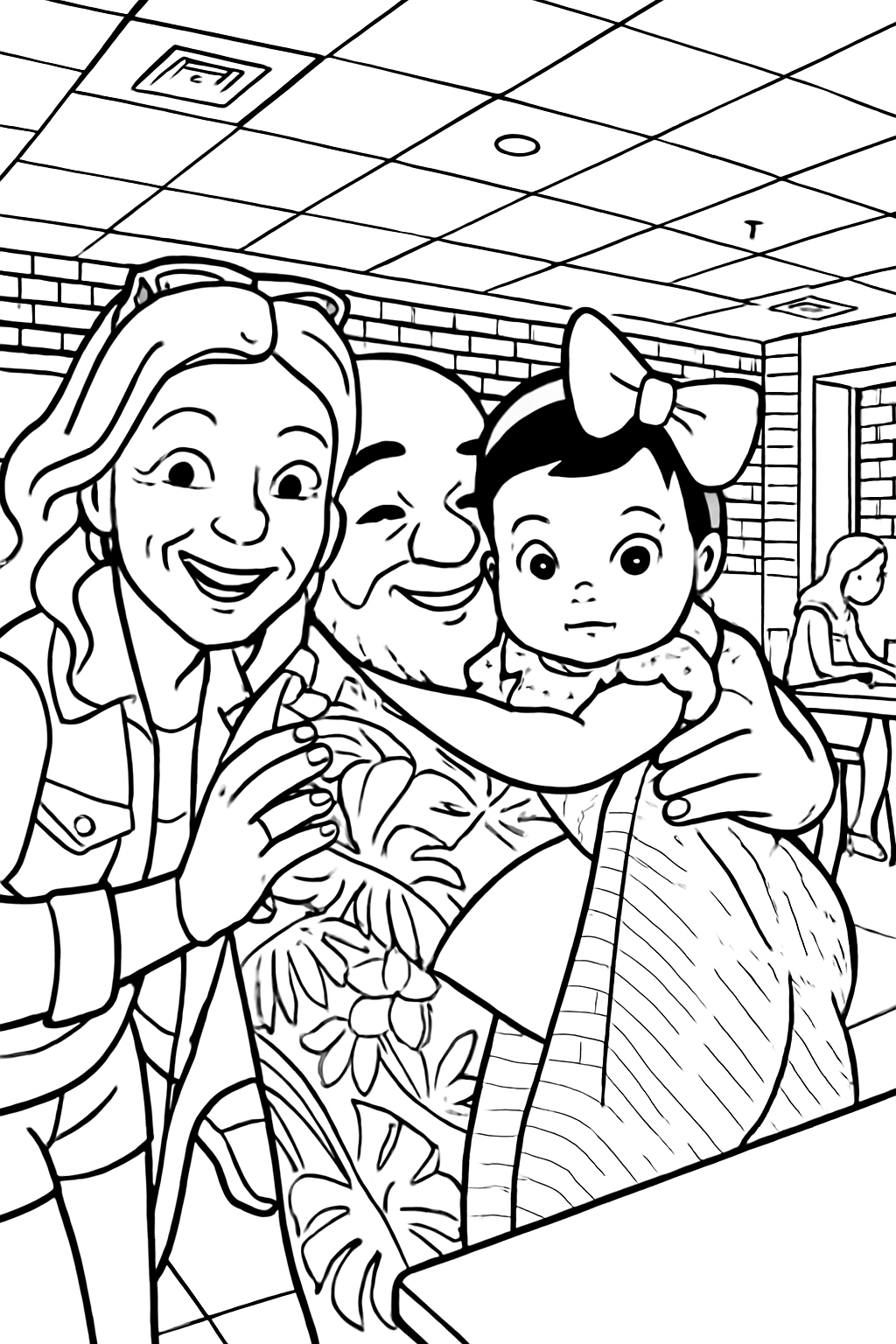 AI-generated coloring page example 3