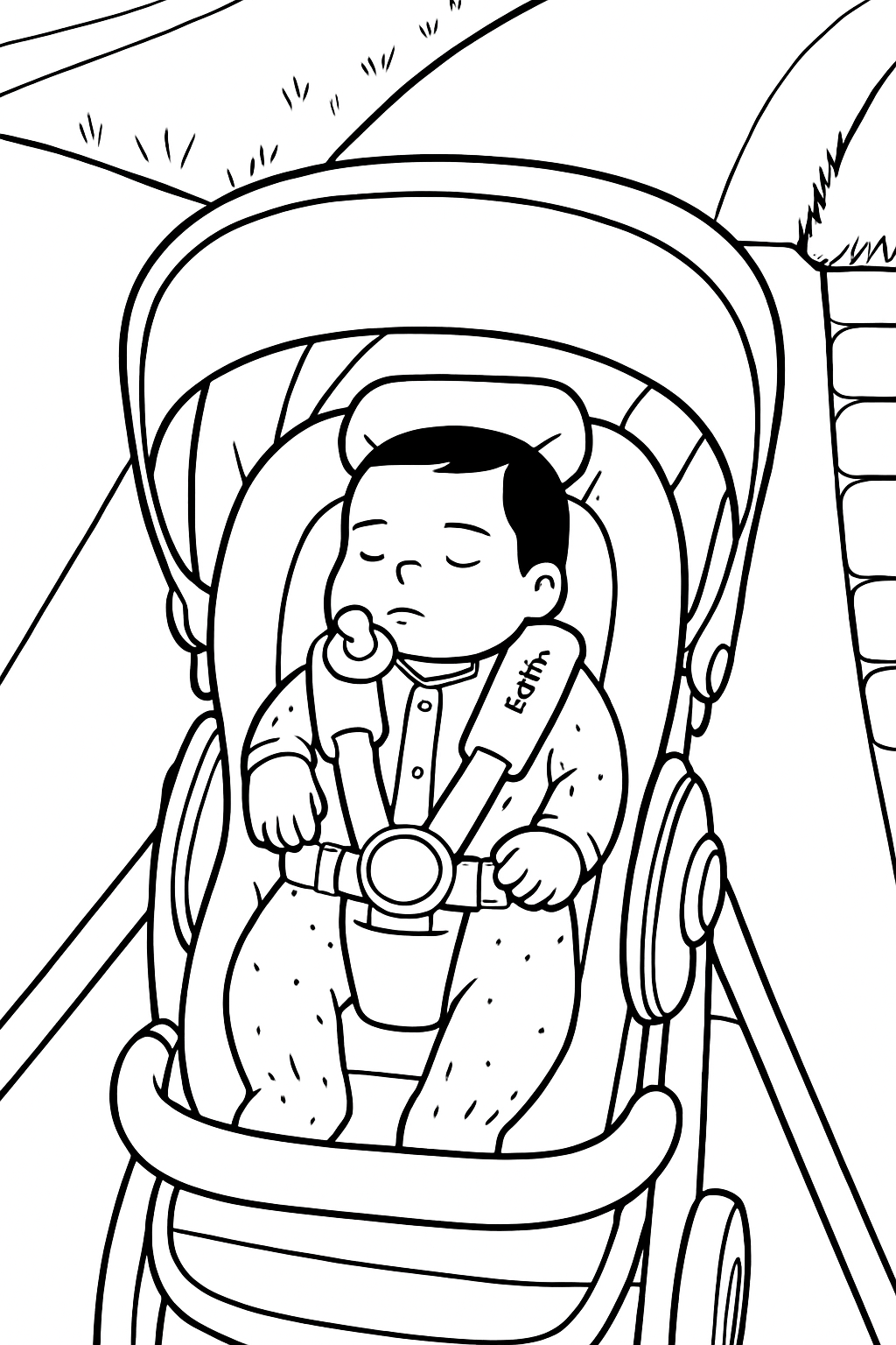 AI-generated coloring page example 4