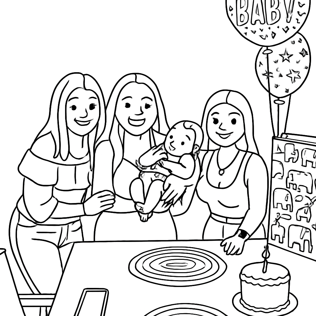 AI-generated coloring page example 5